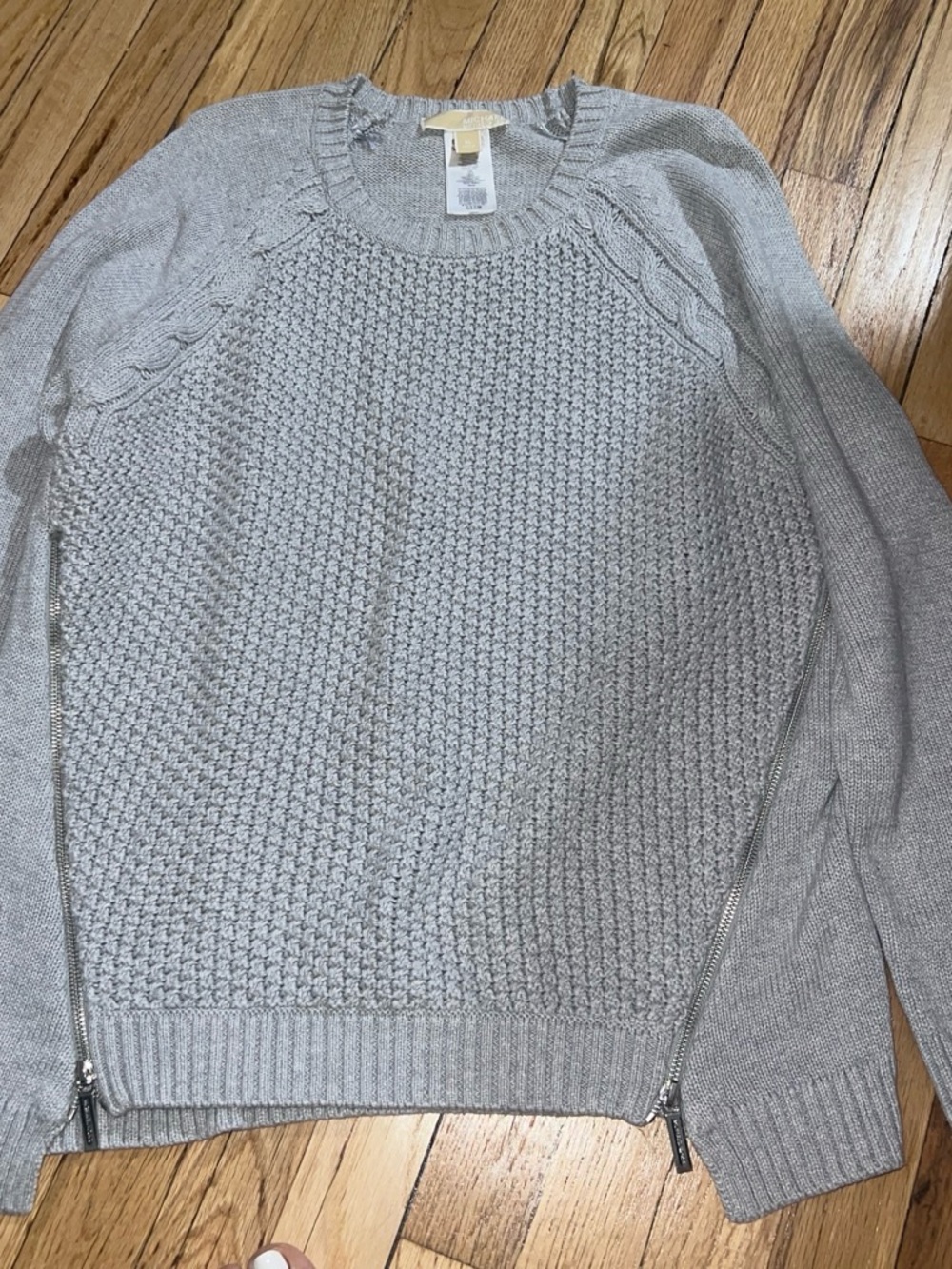 Michael Kors Light Gray Knit Pullover Sweater